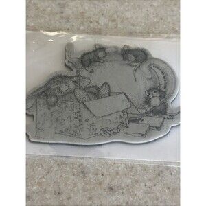 Stampendous Rubber Stamp House Mouse CAMOMILE TEA cling HMCR26